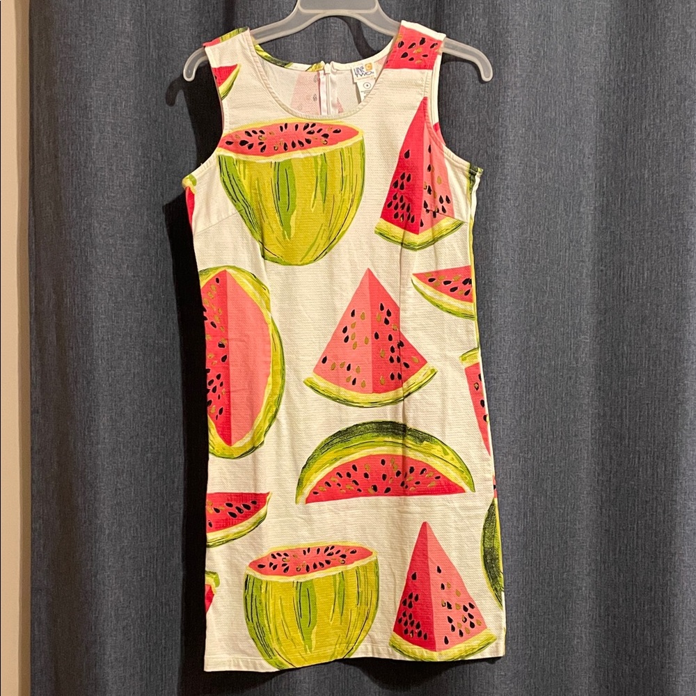 Watermelon Print Sleeveless Dress